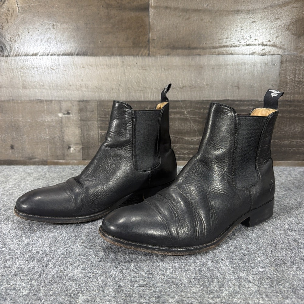 John Fluevog City Angels Mariana Flat Chelsea Boot Black Women's 8.5
